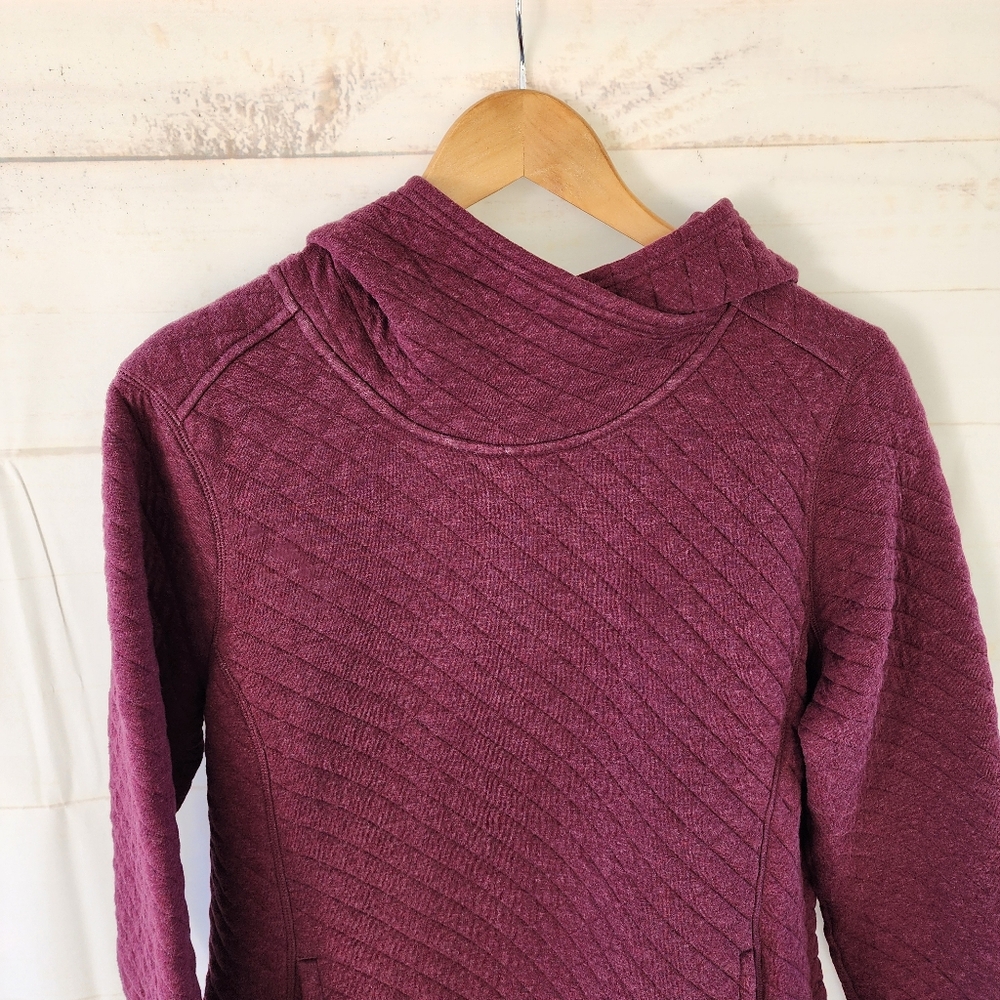 Duluth Burgundy Quilted Hooded Sweatshirt - Picture 3 of 9